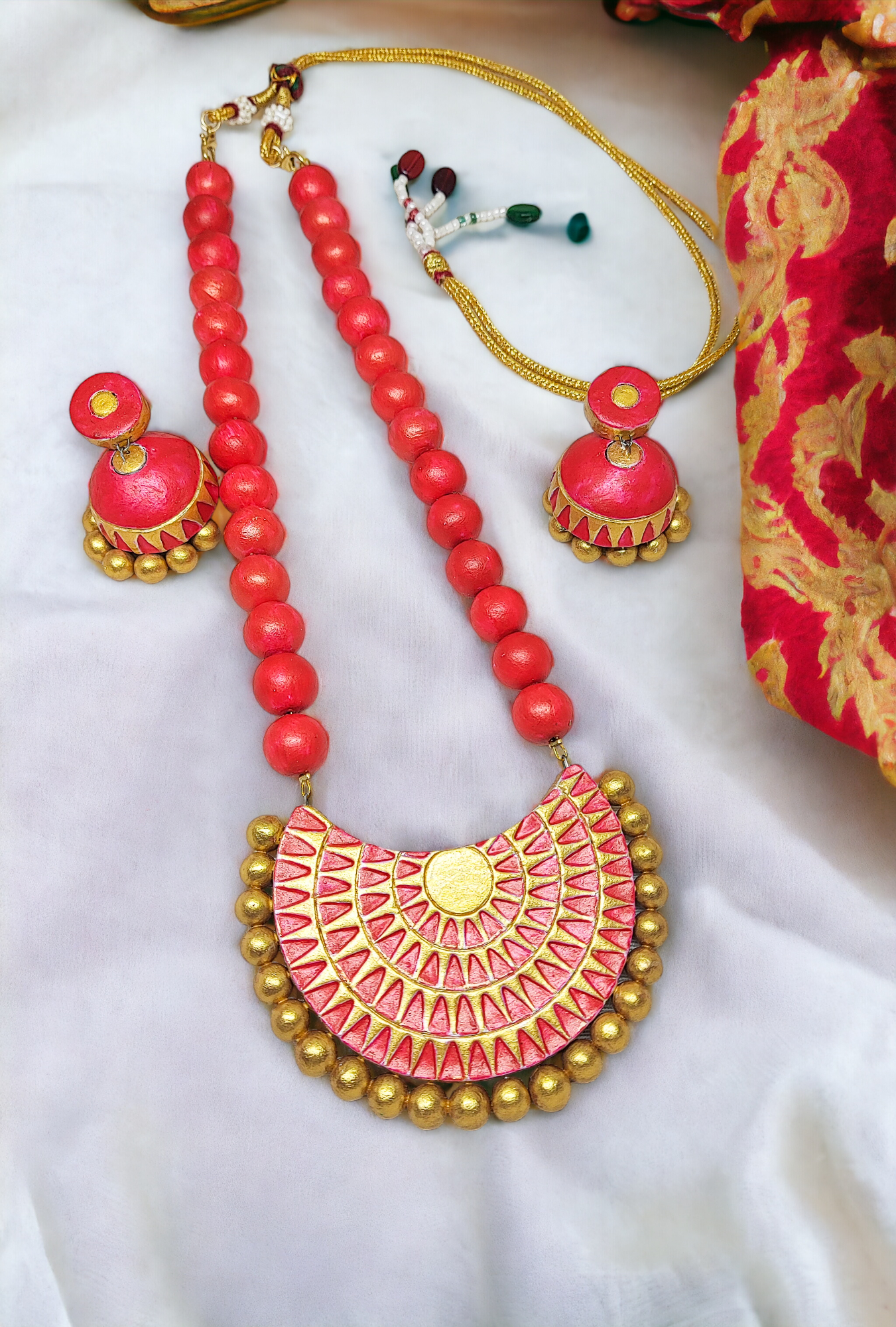 Elevate your style with our Anya Terracotta Jewelry Set. Crafted with delicate attention to detail, this stunning set exudes sophistication and exclusivity. Adorn yourself with the warm hues of terracotta and indulge in the sense of luxury that comes with wearing this unique piece. Make a statement and stand out from the crowd.