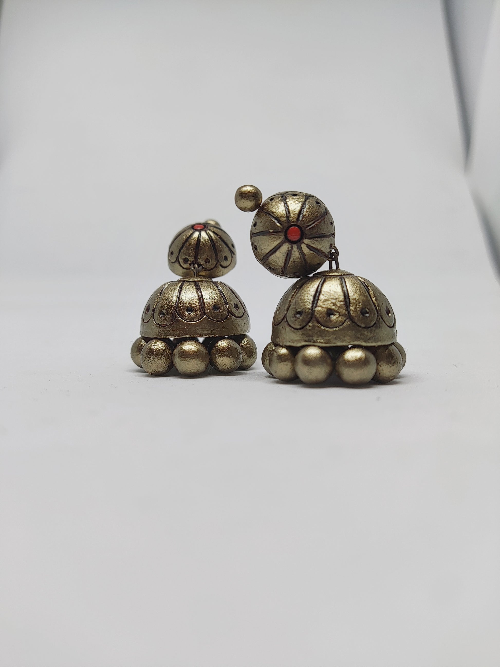 Bronze Terracotta jhumka earring for women